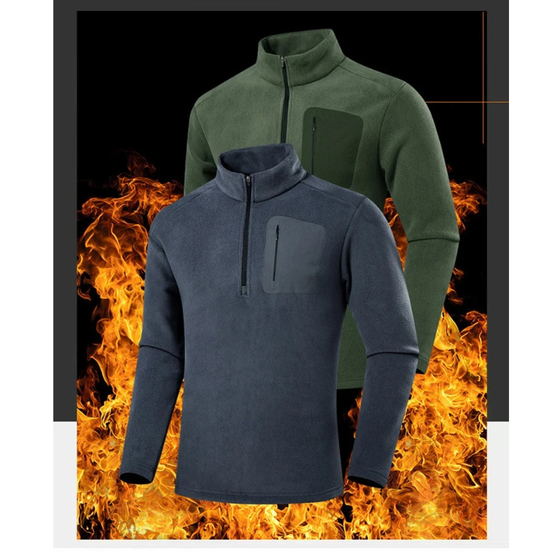 Winter Clothing Hiking - เสื้อแจ็คเก็ตขนแกะ Polartec สำหรับผู้ชาย ฤดูใบไม้ร่วง-ฤดูหนาว เสื้อโค้ทกันลมผ้ากำมะหยี่สำหรับเล่นกีฬา เสื้อแจ็คเก็ตเดินป่าแบบยุทธวิธีเนื้อผ้านุ่มสำหรับผู้ชาย