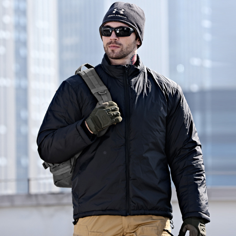 Winter Clothing Hiking - เสื้อแจ็คเก็ตผู้ชายสำหรับฤดูหนาวกลางแจ้ง อุ่น สะท้อนความร้อน น้ำหนักเบา สไตล์ลำลอง ป้องกันลม