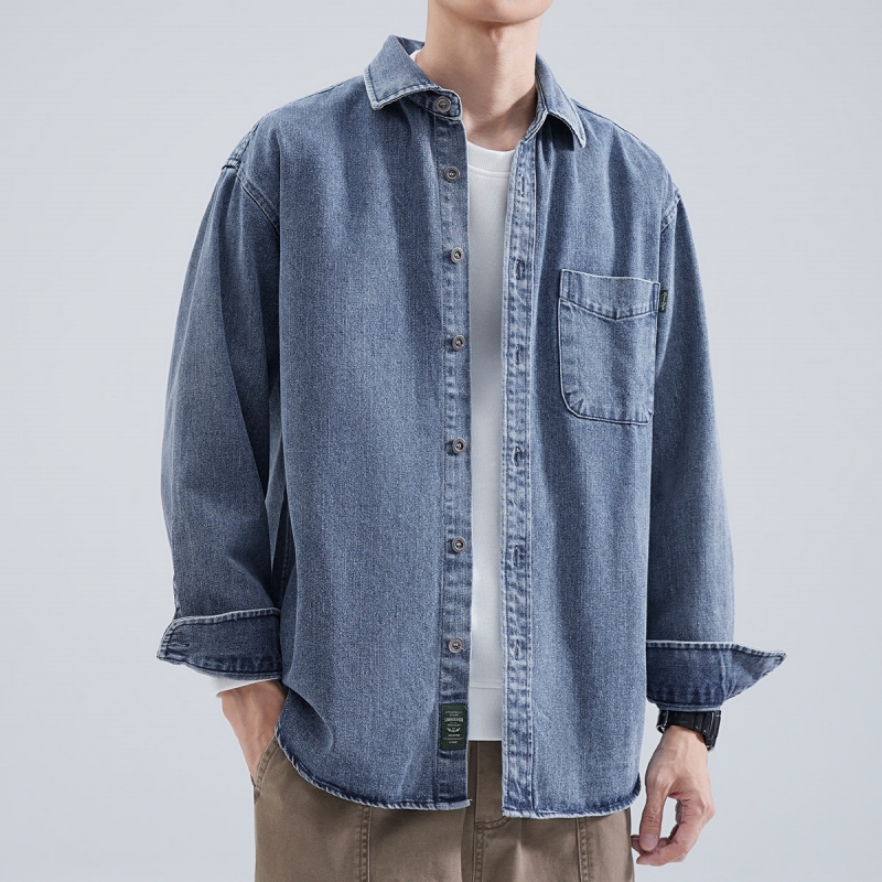 เสื้อเชิ้ตยีนส์ผู้ชายแขนยาว 20 - Winter Clothing Pk บทวิจารณ์และราคา