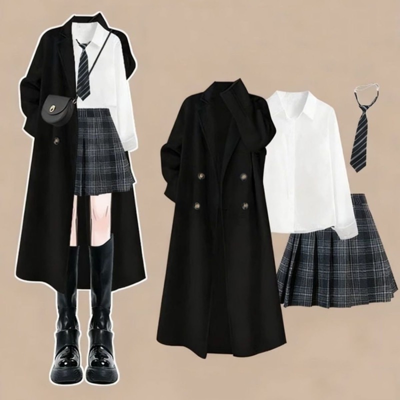 ชุดเสื้อโค้ทสีดำสไตล์เกาหลีสำห - Winter Clothing Pk บทวิจารณ์และราคา